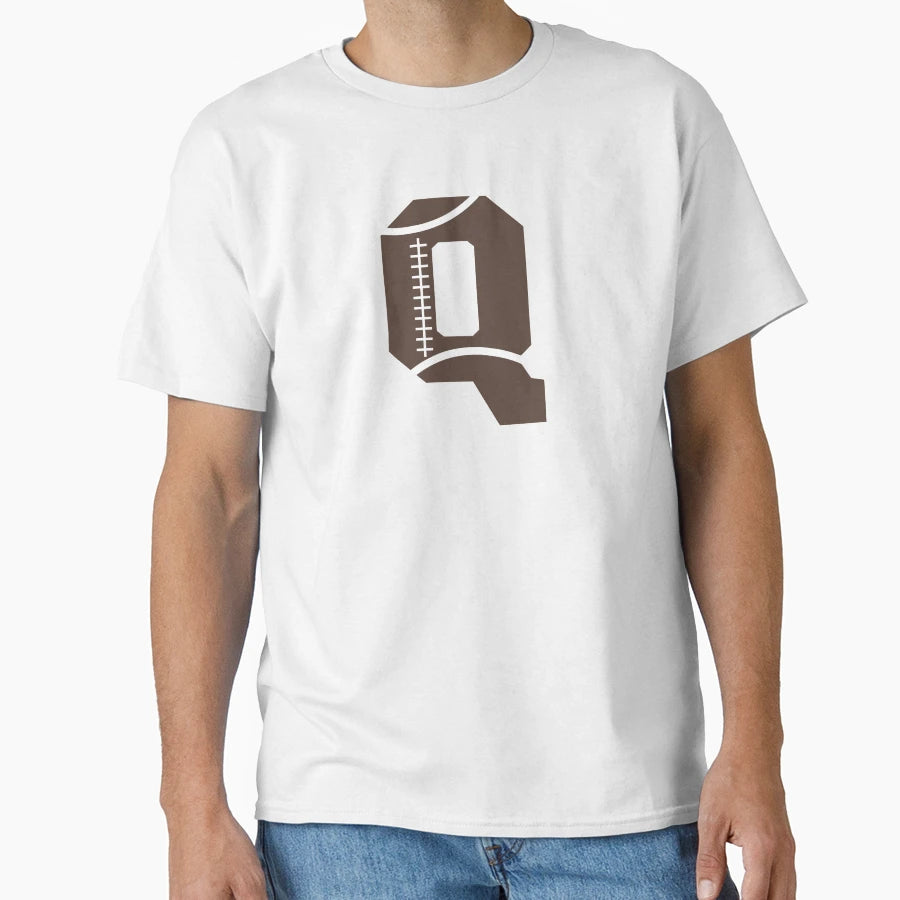 Personalized Football Initial Q T-Shirt - Fun Novelty Design Unisex - T-Shirt, Sweatshirt, Hoodie