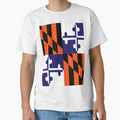 Maryland State Flag Art Banner T-Shirt - Custom Art Print for Adults - T-Shirt, Sweatshirt, Hoodie