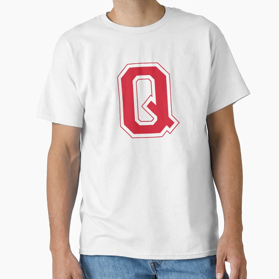 Red Varsity Letter Q T-Shirt - Aesthetic Graphic Men Women - T-Shirt, Sweatshirt, Hoodie