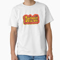 Detroit Michigan Typography T-Shirt - Custom Art Print Unisex - T-Shirt, Sweatshirt, Hoodie