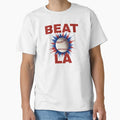 Beat La Usa Red Text T-Shirt - Aesthetic Graphic Unisex - T-Shirt, Sweatshirt, Hoodie