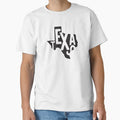 Texas State Abstract Texas Lettering T-Shirt - Minimalist Print Unisex - T-Shirt, Sweatshirt, Hoodie