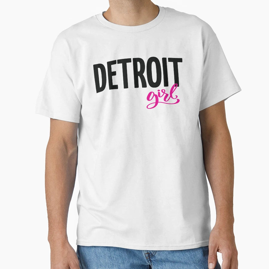 Detroit Michigan Raised Me T-Shirt - Minimalist Print Unisex - T-Shirt, Sweatshirt, Hoodie
