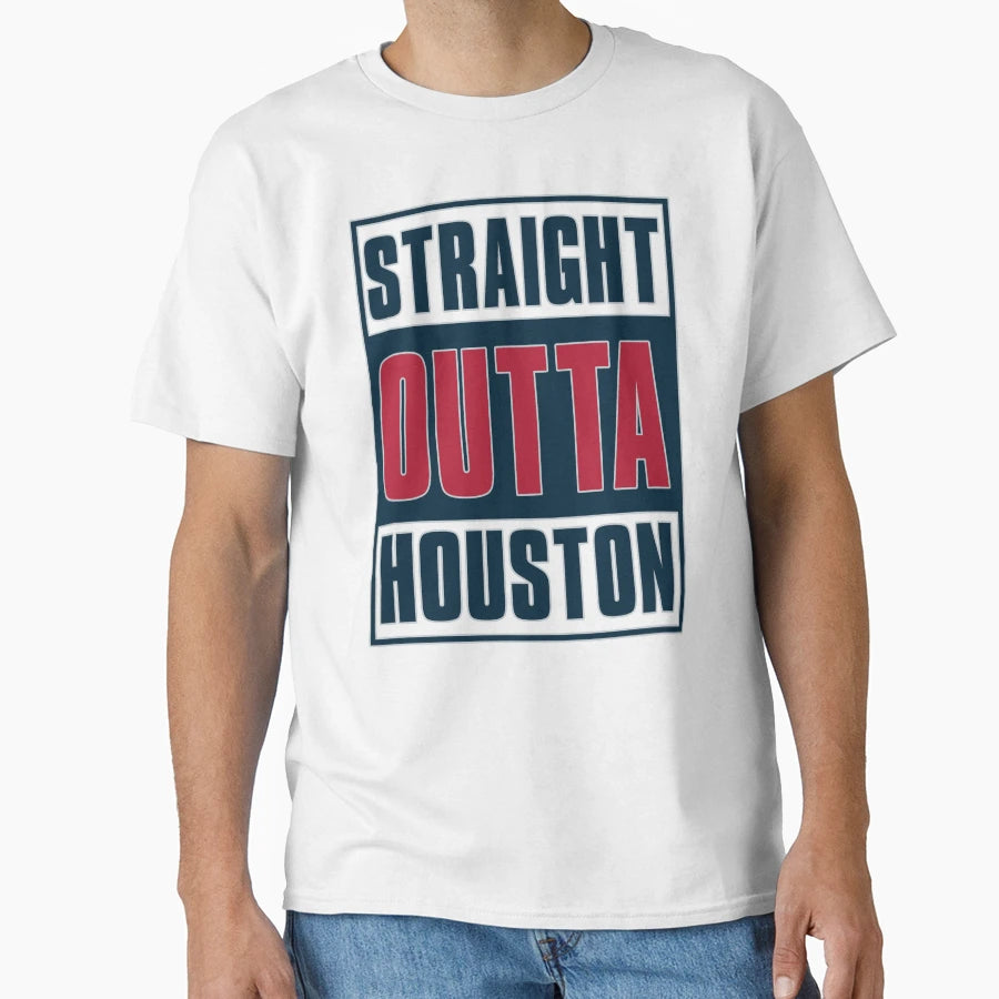Straight Out Houston Football T-Shirt - Unique Graphic for Adults - T-Shirt, Sweatshirt, Hoodie
