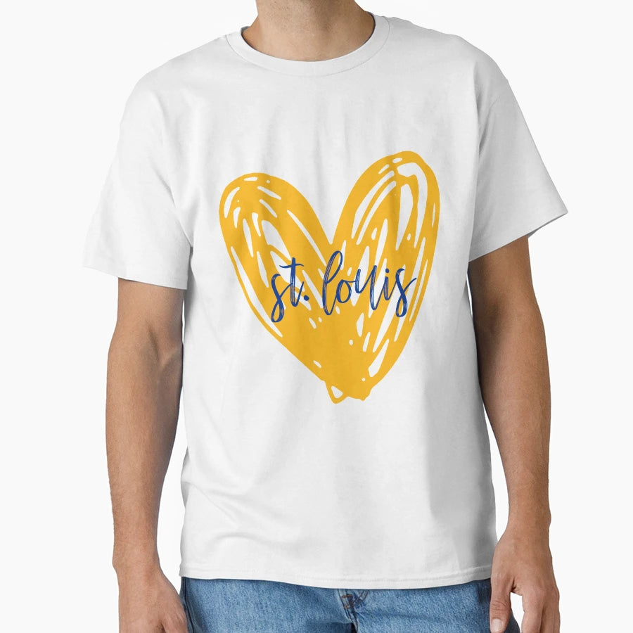 St Louis Heart T-Shirt - Unique Graphic for Adults - T-Shirt, Sweatshirt, Hoodie