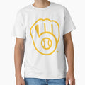 Milwaukee B R E W E R S Logo T-Shirt - Casual Everyday Wear for Adults - T-Shirt, Sweatshirt, Hoodie