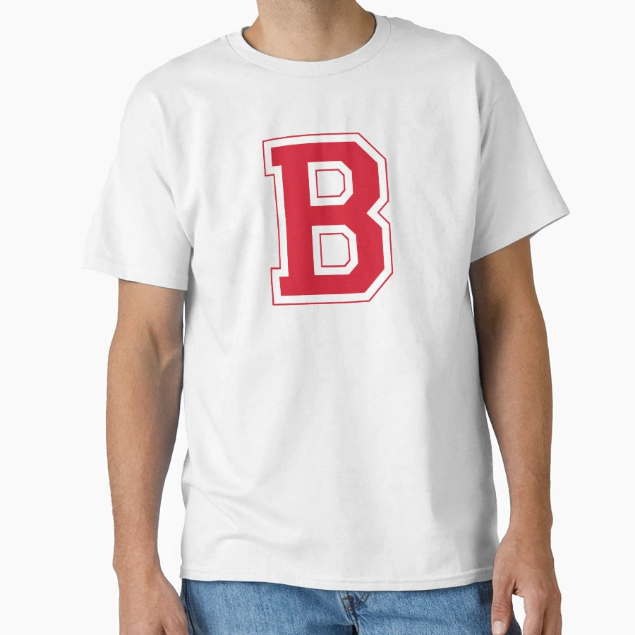Red Varsity Letter B T-Shirt - Unique Graphic for Adults - T-Shirt, Sweatshirt, Hoodie
