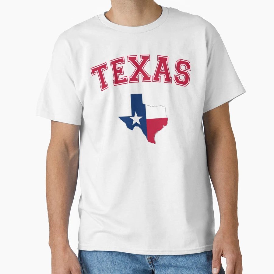 Texas Pride Lone Star Flag Map T-Shirt - Custom Art Print Unisex - T-Shirt, Sweatshirt, Hoodie