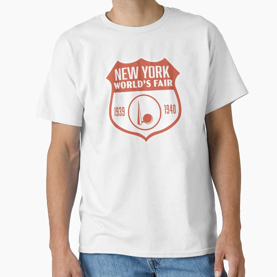 1939 40 New York Worlds Fair Shield T-Shirt - Custom Art Print Unisex - T-Shirt, Sweatshirt, Hoodie