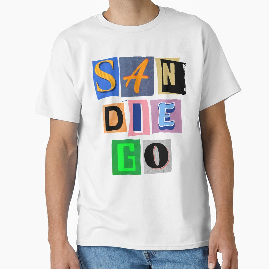 San Diego Scribble Sd Waves T-Shirt - Fun Novelty Design Unisex - T-Shirt, Sweatshirt, Hoodie
