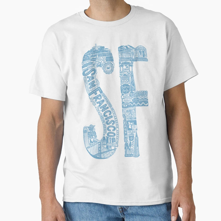 San Francisco T-Shirt - Unique Graphic for Adults - T-Shirt, Sweatshirt, Hoodie
