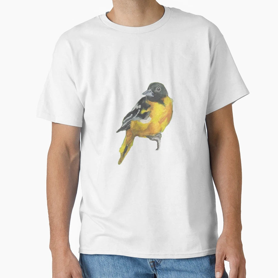 Watercolor Baltimore Oriole T-Shirt - Fun Novelty Design for Adults - T-Shirt, Sweatshirt, Hoodie