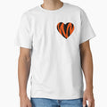 Striped Heart T-Shirt - Graphic Print for Adults - T-Shirt, Sweatshirt, Hoodie