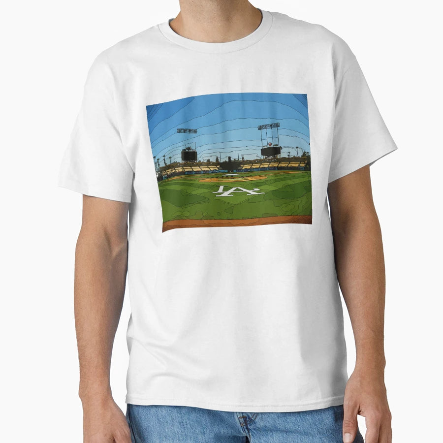 Diamond Blue Los Angeles Field Art T-Shirt - Streetwear Style Unisex - T-Shirt, Sweatshirt, Hoodie
