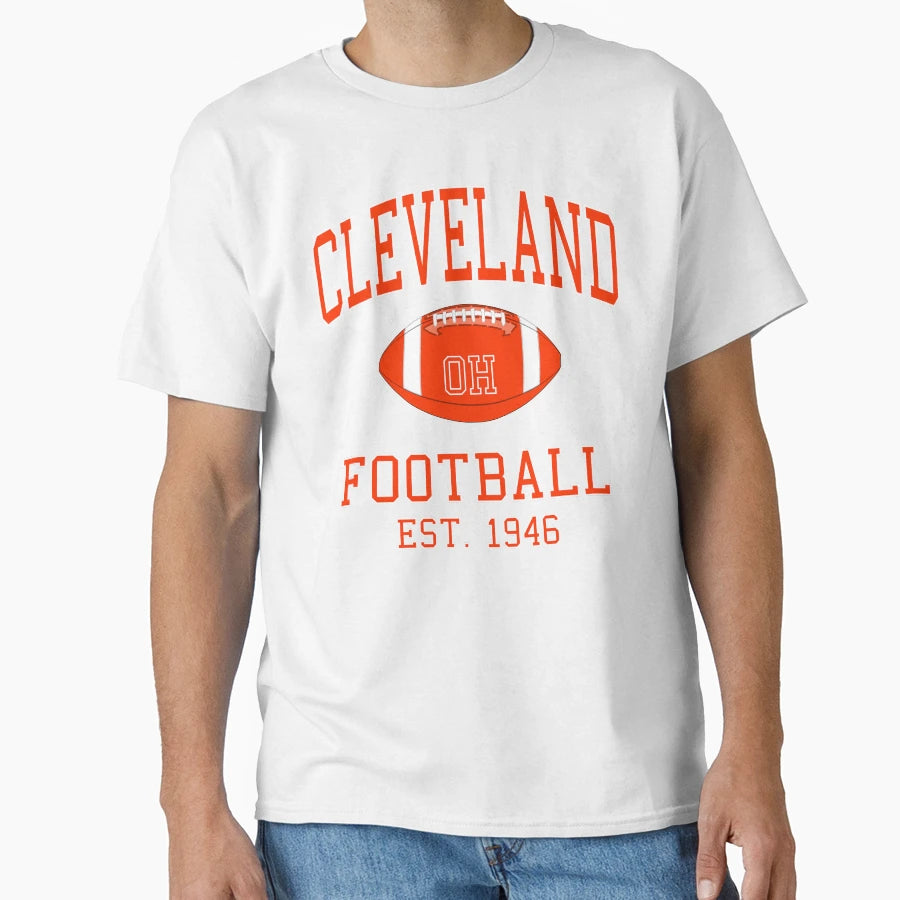 Cleveland Football T-Shirt - Fun Novelty Design for Adults - T-Shirt, Sweatshirt, Hoodie