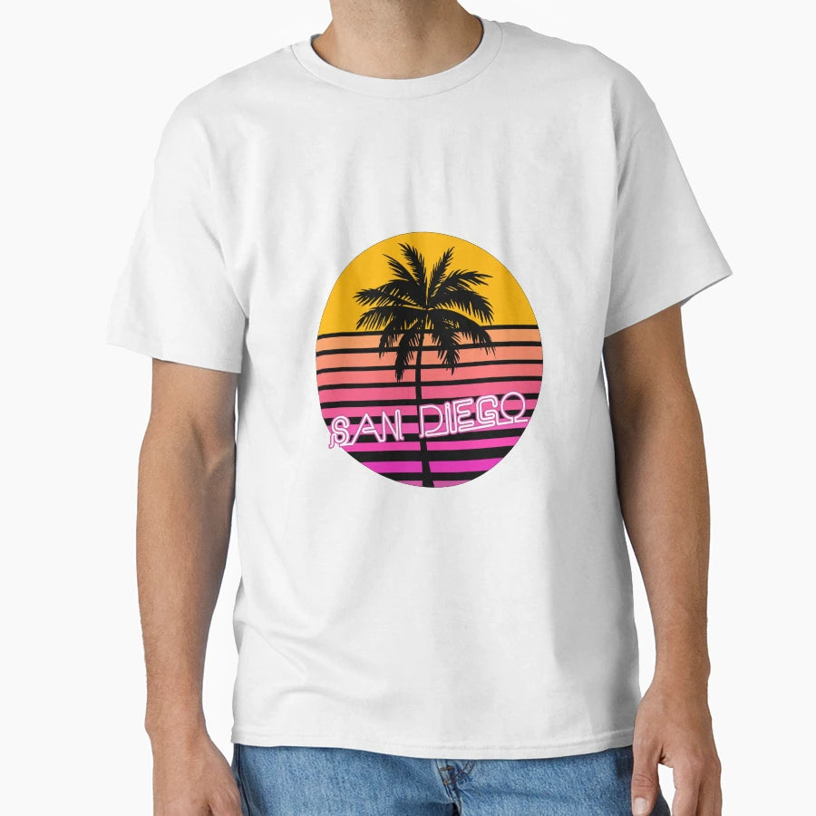 San Diego California Beach T-Shirt - Custom Art Print Men Women - T-Shirt, Sweatshirt, Hoodie