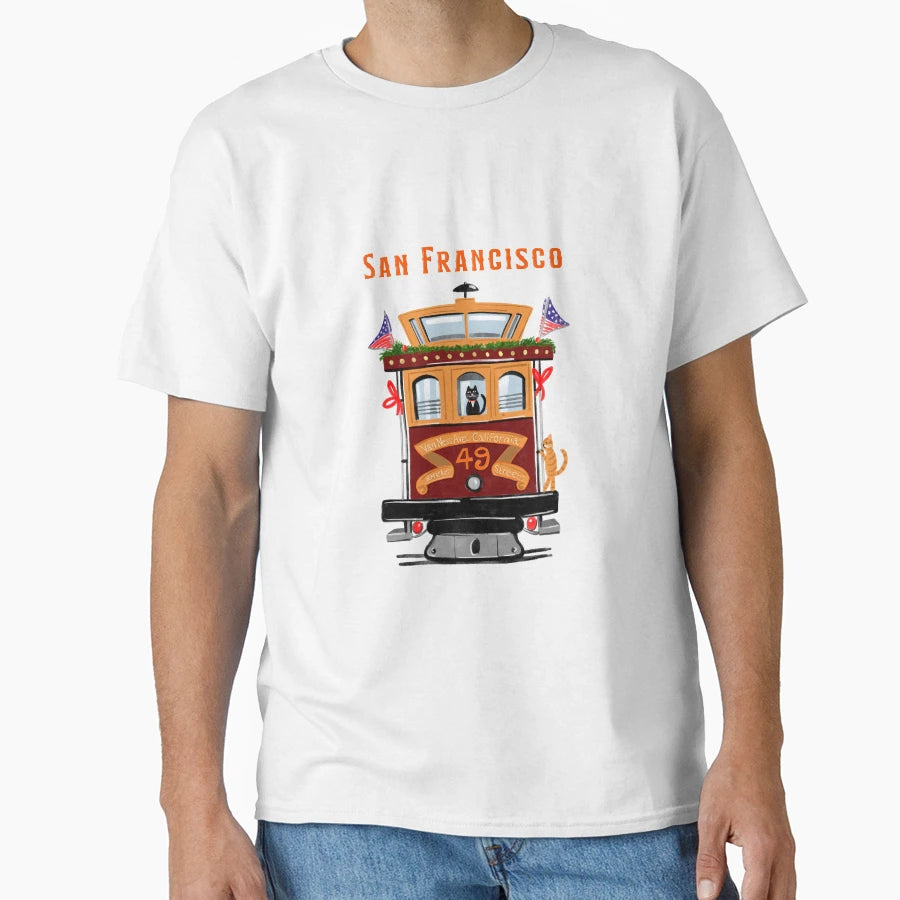 San Francisco Cable Car T-Shirt - Minimalist Print Unisex - T-Shirt, Sweatshirt, Hoodie