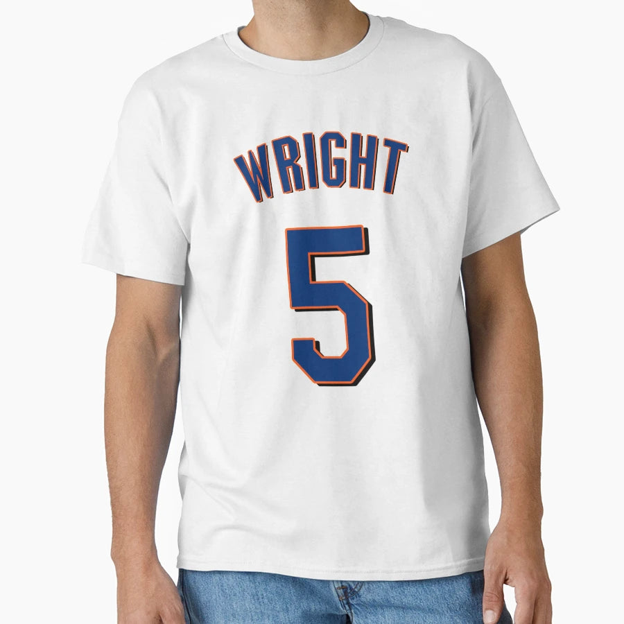 David Wright Jersey T-Shirt - Fun Novelty Design for Adults - T-Shirt, Sweatshirt, Hoodie