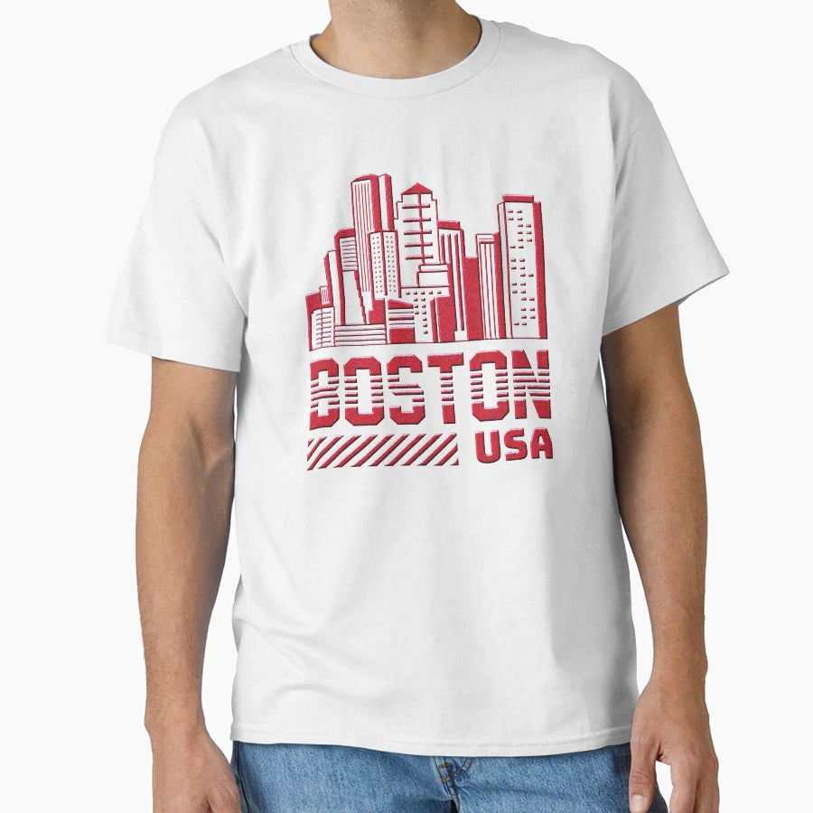 Boston Massachusetts T-Shirt - Unique Graphic for Adults - T-Shirt, Sweatshirt, Hoodie