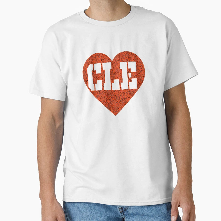 I Love Cleveland Heart Gift Cle T-Shirt - Custom Art Print for Adults - T-Shirt, Sweatshirt, Hoodie