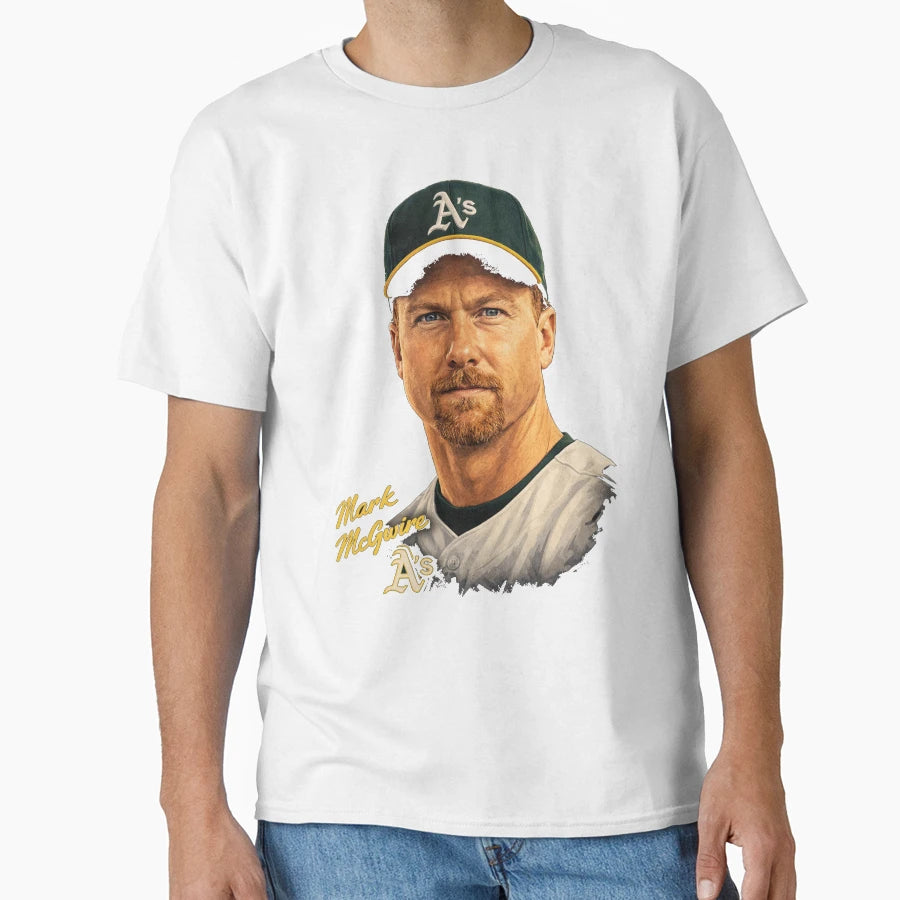 Mark Mcgwire Oakland As Baseball Art T-Shirt - Unique Graphic Men Women - T-Shirt, Sweatshirt, Hoodie