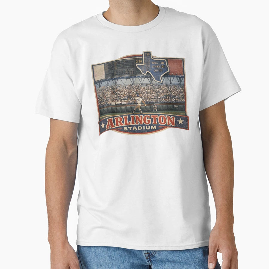 Arlington Stadium Deep Heart T-Shirt - Streetwear Style Unisex - T-Shirt, Sweatshirt, Hoodie