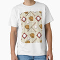Baseball Seamless Pattern Bats Gloves T-Shirt - Minimalist Print Unisex - T-Shirt, Sweatshirt, Hoodie