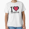 I Love Houston Basketball Fan T-Shirt - Custom Art Print Unisex - T-Shirt, Sweatshirt, Hoodie