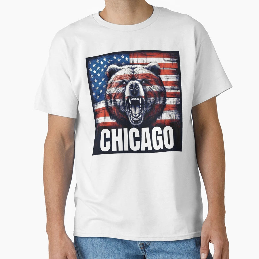 Chicago Patriot T-Shirt - Aesthetic Graphic Men Women - T-Shirt, Sweatshirt, Hoodie
