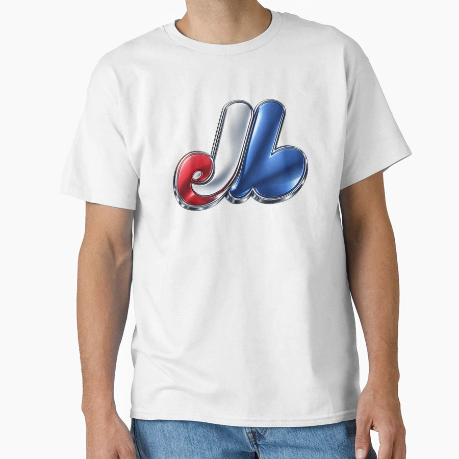Montreal Expos Chrome Logo T-Shirt - Fun Novelty Design Unisex - T-Shirt, Sweatshirt, Hoodie