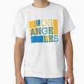Los Angeles Lettering La Usa America Mask T-Shirt - Graphic Print Unisex - T-Shirt, Sweatshirt, Hoodie