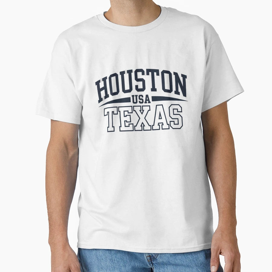 Houston Usa Texas Two Color T-Shirt - Fun Novelty Design for Adults - T-Shirt, Sweatshirt, Hoodie