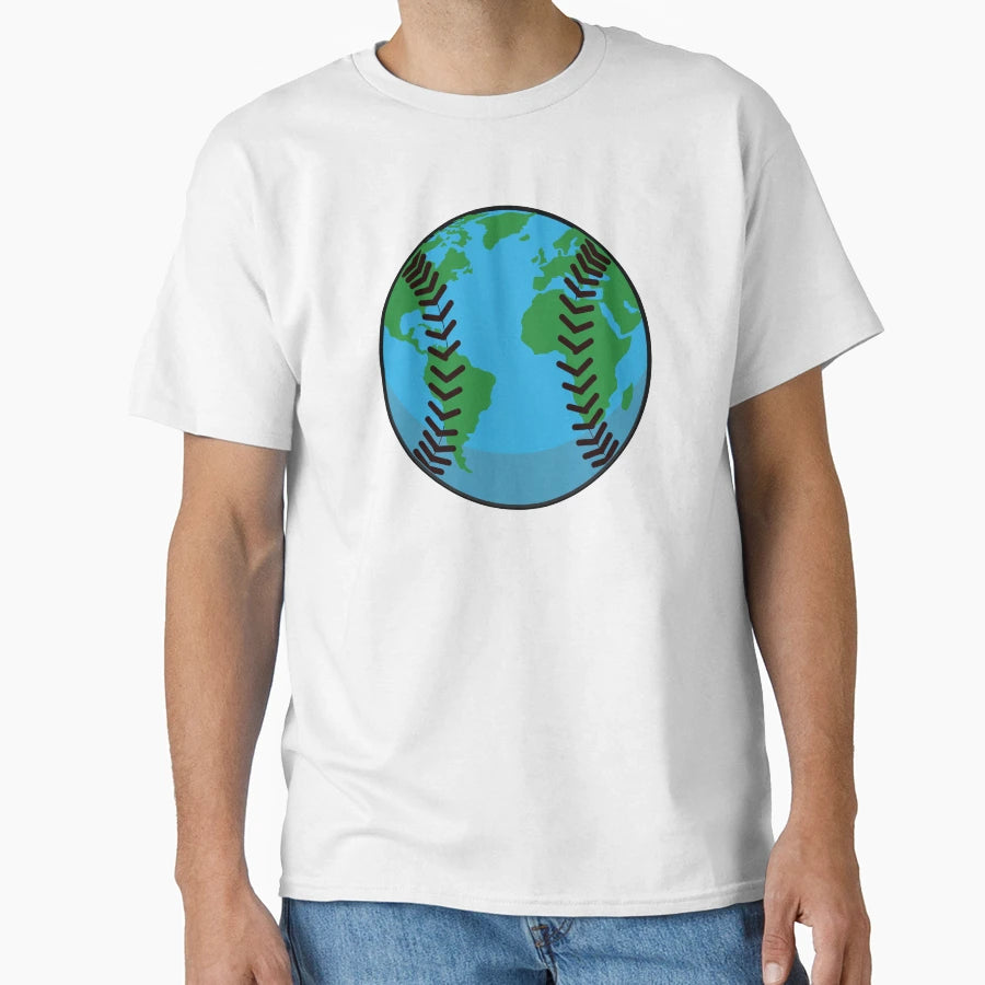 Baseball Earth Planet T-Shirt - Unique Graphic for Adults - T-Shirt, Sweatshirt, Hoodie