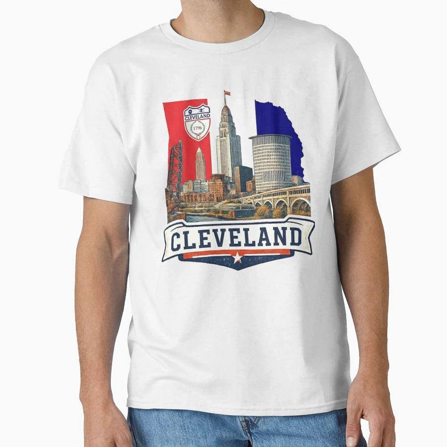 Cleveland Skyline T-Shirt - Streetwear Style Unisex - T-Shirt, Sweatshirt, Hoodie