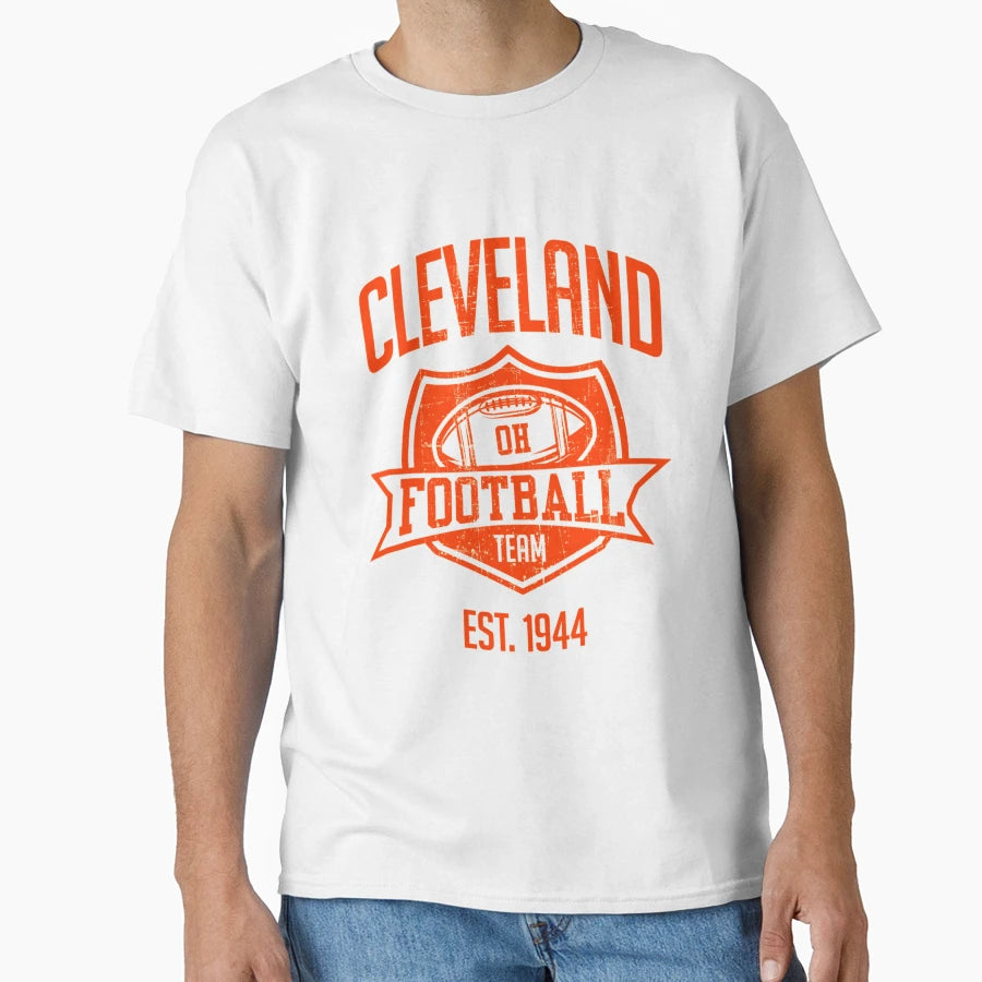 Cleveland Football Team Inspired Cleveland T-Shirt - Graphic Print Unisex - T-Shirt, Sweatshirt, Hoodie