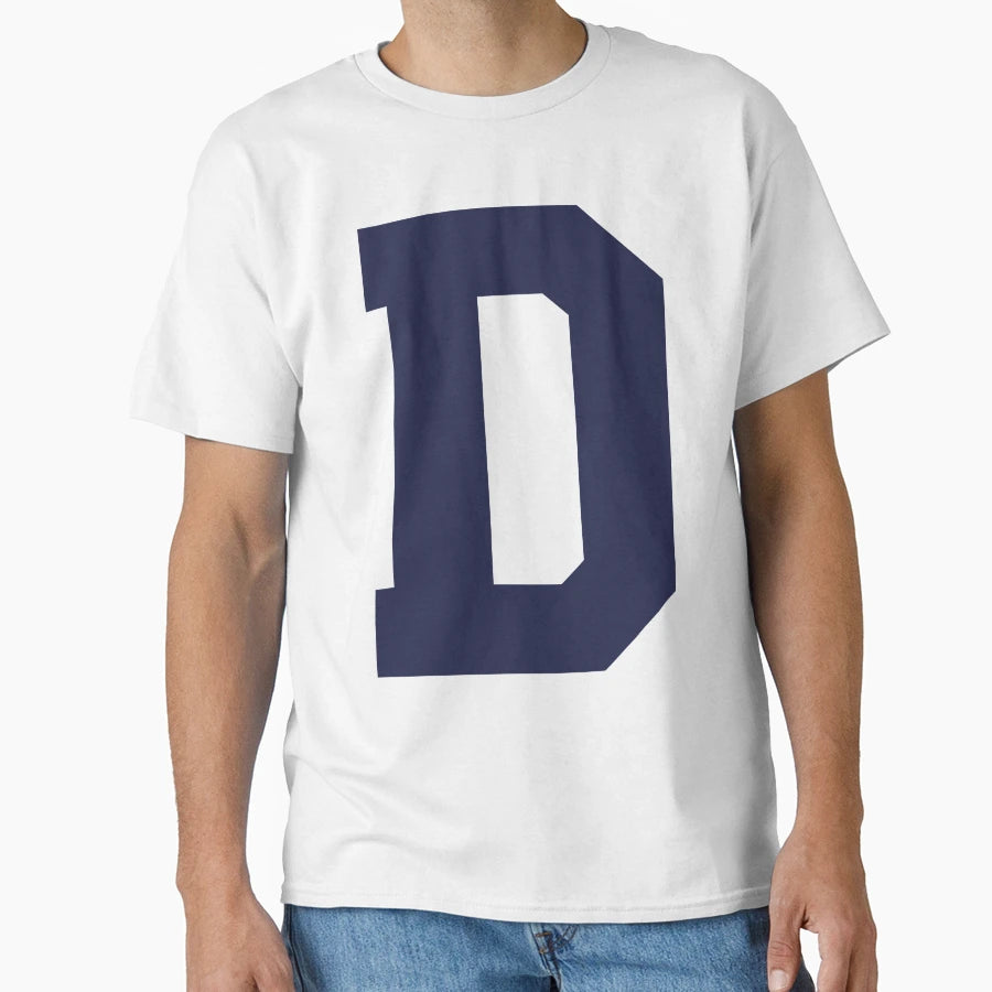 Alphabet Marine Blue D Sports T-Shirt - Casual Everyday Wear Men Women - T-Shirt, Sweatshirt, Hoodie
