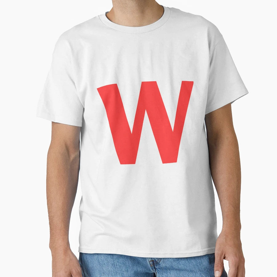 Big Red Alphabet Letter W T-Shirt - Graphic Print Men Women - T-Shirt, Sweatshirt, Hoodie
