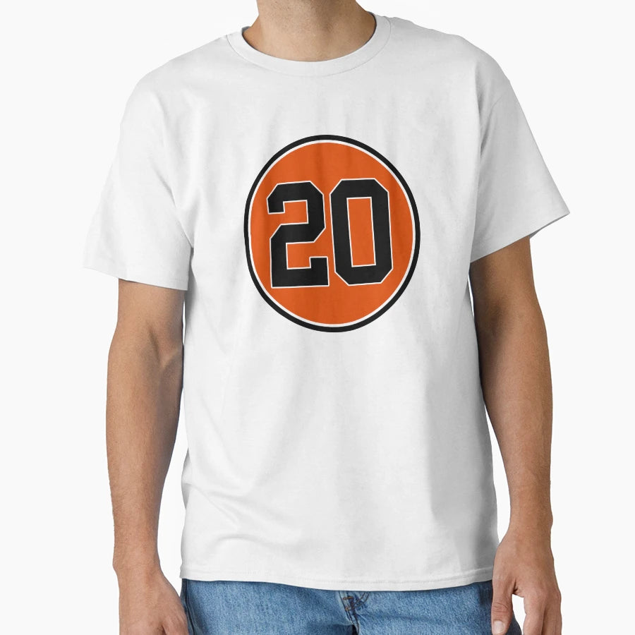 Frank Robinson 20 Jersey Number T-Shirt - Fun Novelty Design for Adults - T-Shirt, Sweatshirt, Hoodie