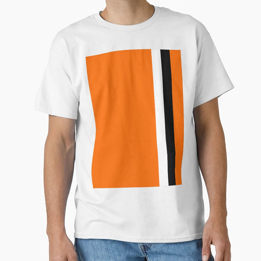 Luton Town Home 1973 74 Orange And White T-Shirt - Graphic Print Unisex - T-Shirt, Sweatshirt, Hoodie