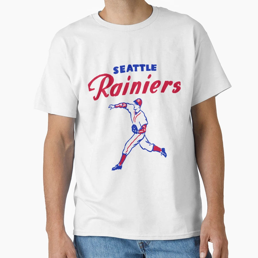 Defunct Seattle Rainiers Baseball T-Shirt - Minimalist Print for Adults - T-Shirt, Sweatshirt, Hoodie