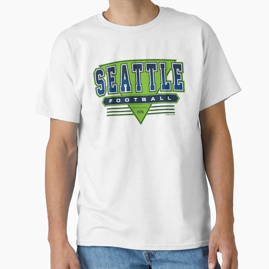 Seattle Football Seahawks Inspired 90S T-Shirt - Graphic Print Unisex - T-Shirt, Sweatshirt, Hoodie