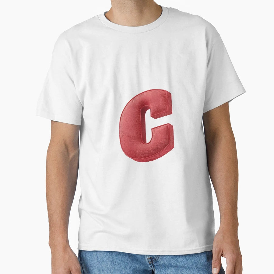 Floating Red Cushion Letter C 3D T-Shirt - Fun Novelty Design for Adults - T-Shirt, Sweatshirt, Hoodie