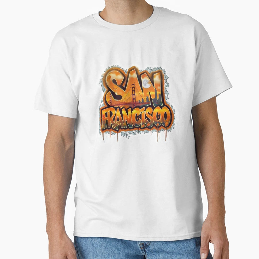 San Francisco Graffiti Bridge T-Shirt - Minimalist Print Men Women - T-Shirt, Sweatshirt, Hoodie