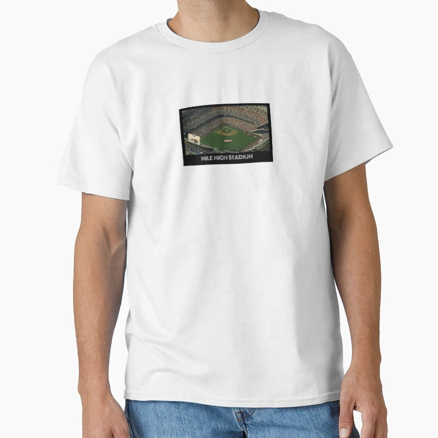 Mile High Stadium Rockies Black T-Shirt - Fun Novelty Design Unisex - T-Shirt, Sweatshirt, Hoodie