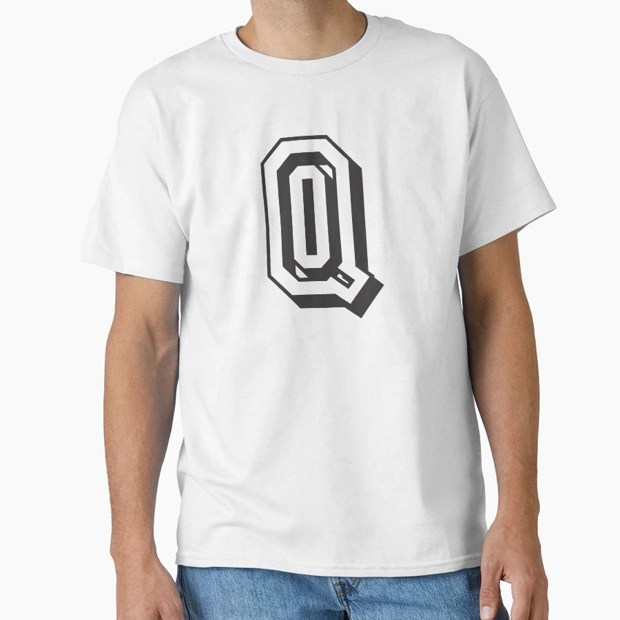 Letter Q College Font University Uni T-Shirt - Streetwear Style for Adults - T-Shirt, Sweatshirt, Hoodie