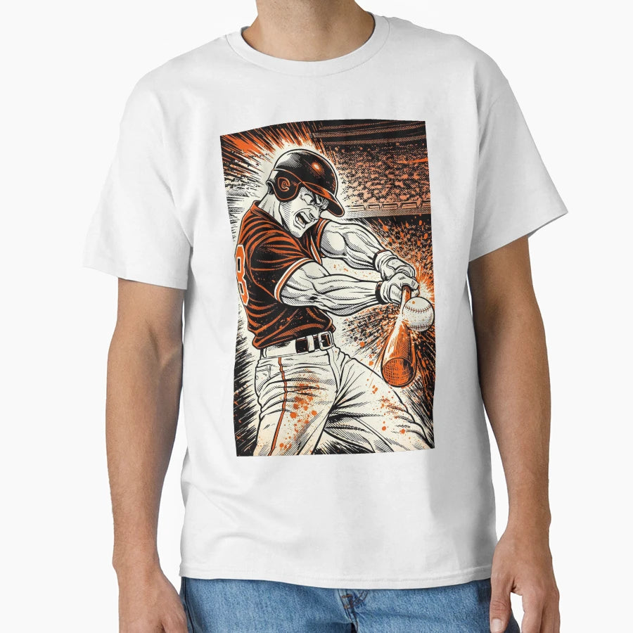 Power Swing Explosive Baseball T-Shirt - Fun Novelty Design for Adults - T-Shirt, Sweatshirt, Hoodie