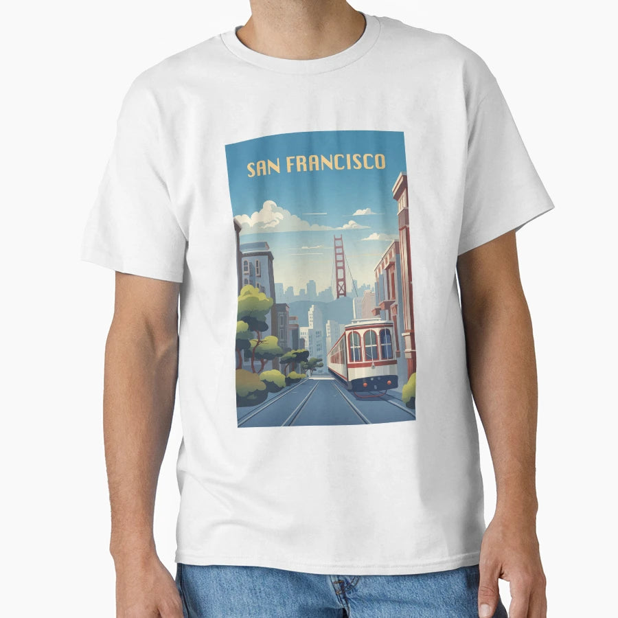 San Francisco California Usa Travel T-Shirt - Novelty Apparel Men Women - T-Shirt, Sweatshirt, Hoodie