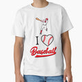 I Love Baseball Ball Foul Batter T-Shirt - Trendy Graphic for Adults - T-Shirt, Sweatshirt, Hoodie