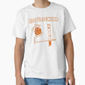 San Francisco Golden Gate Bridge Basketball T-Shirt - Unique Graphic Unisex - T-Shirt, Sweatshirt, Hoodie