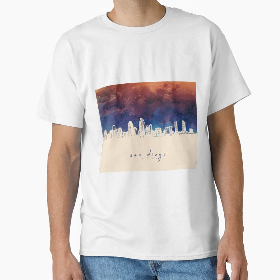 San Diego Skyline T-Shirt - Aesthetic Graphic Unisex - T-Shirt, Sweatshirt, Hoodie